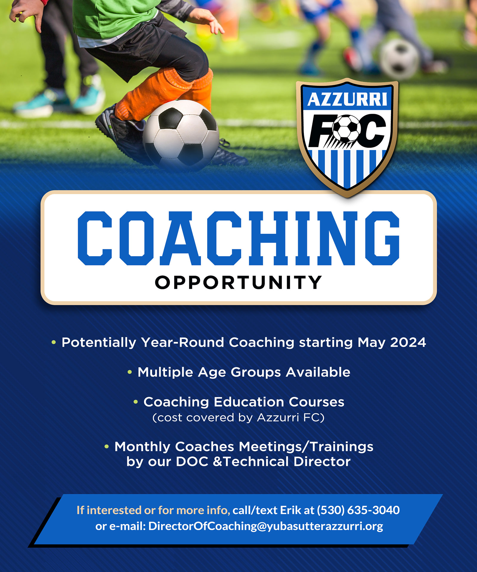 Azzurri Coaching Opportunity